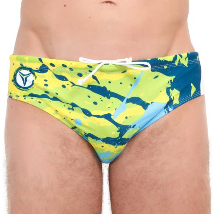 Splatter blue on green wp trunk