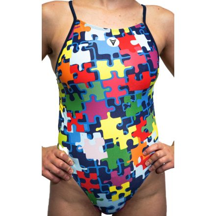 Úszódressz Puzzle colours