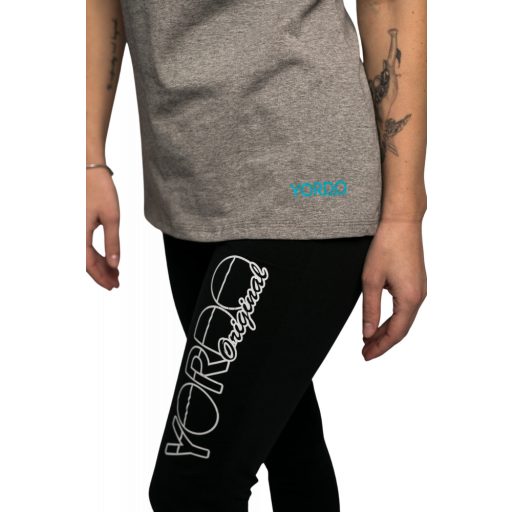 Rövidujjú póló szürke, türkiz grafikával