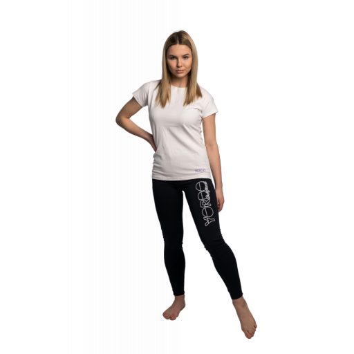 Leggings sötétkék fehér grafikával