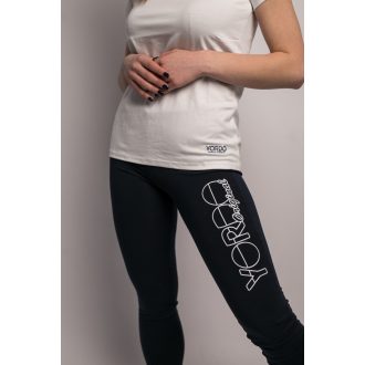 Leggings fekete fehér grafikával