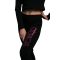 Leggings fekete magenta grafikával