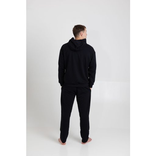 UNISEX PULÓVER, BELEBÚJÓS, ZSEBES, NORMÁL KAPUCNI - Fekete