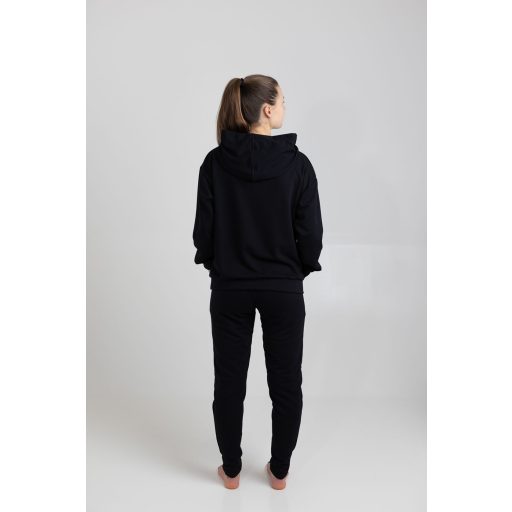 UNISEX PULÓVER, BELEBÚJÓS, ZSEBES, NORMÁL KAPUCNI - Fekete