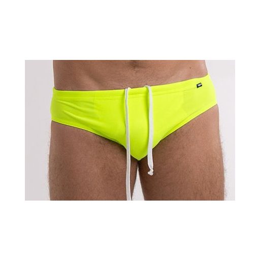 Férfi szimpla úszónadrág, Neon sárga